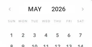 Calendar Monthly Event May