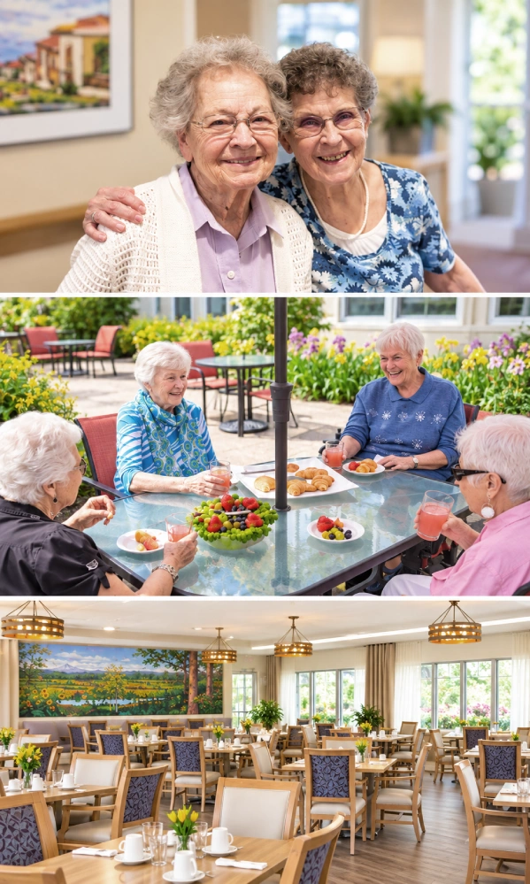 Welcoming Senior Living Community Collage