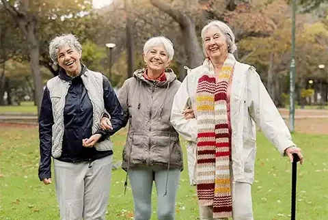 miling Ladies in Mount Angel Towers Senior Living in Oregon